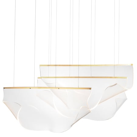 ET2 Rinkle 51" Wide LED Multi Light Linear Abstract Pendant French Gold