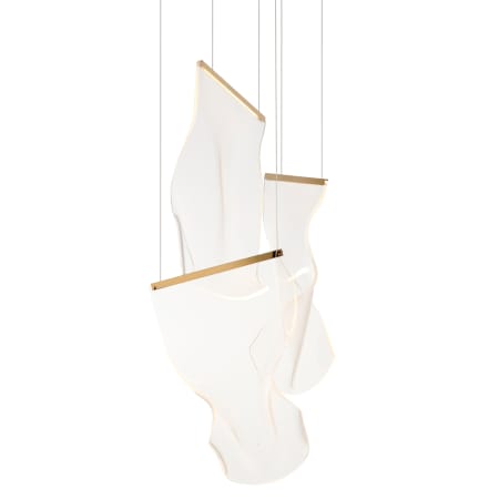 ET2 Rinkle 16" Wide LED Multi Light Abstract Pendant French Gold