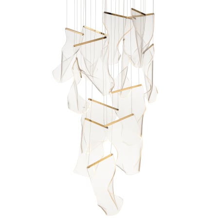 ET2 Rinkle 28" Wide LED Multi Light Abstract Pendant French Gold
