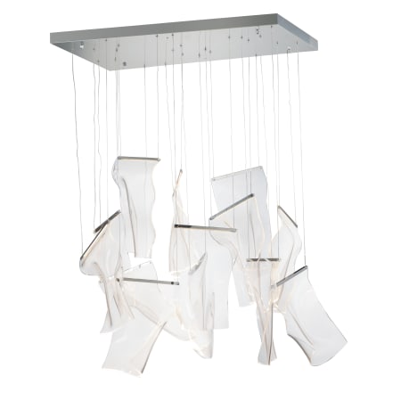 ET2 Rinkle 36" Wide LED Multi Light Linear Abstract Pendant Polished Chrome