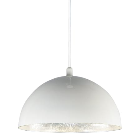ET2 Hemisphere 14" Wide LED Pendant Gloss White / Aluminum