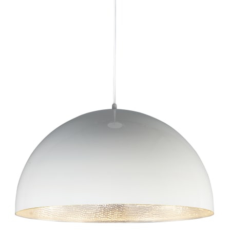 ET2 Hemisphere 24" Wide LED Pendant Gloss White / Aluminum