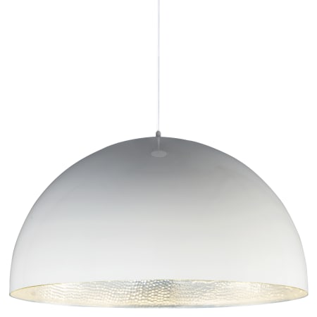 ET2 Hemisphere 31" Wide LED Pendant Gloss White / Aluminum