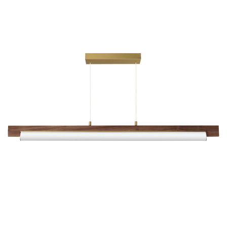 ET2 Joist 45" Wide LED Suspension Linear Pendant White Alabaster / Natural Aged Brass