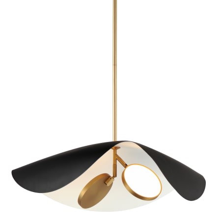 ET2 Carmen 24" Wide LED Chandelier Black / Gold