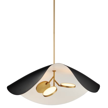 ET2 Carmen 32" Wide LED Chandelier Black / Gold