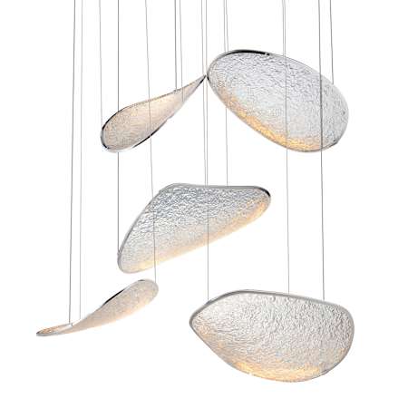ET2 Moonscapes 47" Wide LED Suspension Multi Light Pendant Polished Chrome