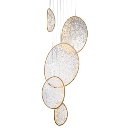 ET2 Moonscapes 27" Wide Multi Light Pendant Brushed Champagne