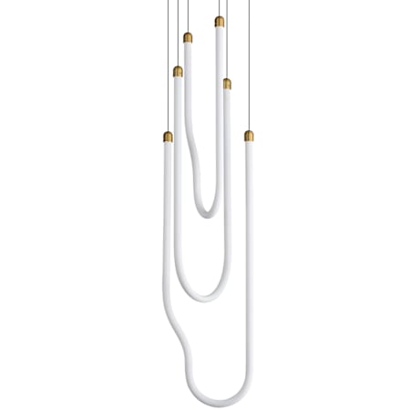 ET2 Soleil 13" Wide Multi Light Pendant Natural Aged Brass