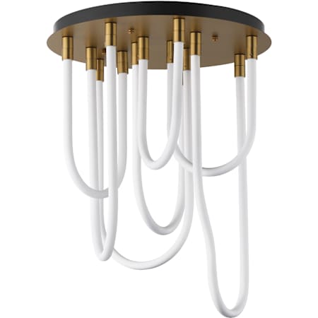 ET2 Soleil 20" Wide Flush Mount Ceiling Fixture Natural Aged Brass