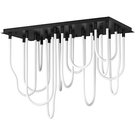 ET2 Soleil 42" Wide Flush Mount Linear Ceiling Fixture Black