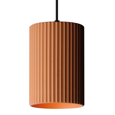 ET2 Souffle 6" Wide LED Mini Pendant with Concrete Shade Terra Cotta