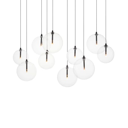 ET2 Global 10 Light 42" Wide LED Linear Pendant Black
