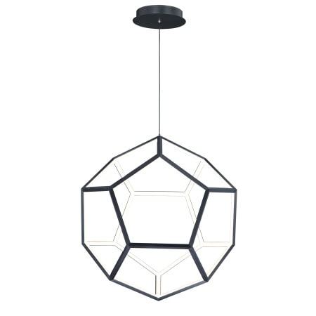 ET2 Penta 28" Wide LED Globe Chandelier Black