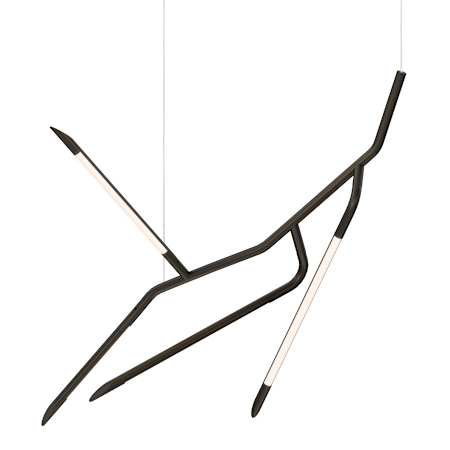 ET2 Scion 30" Wide LED Abstract Chandelier Black