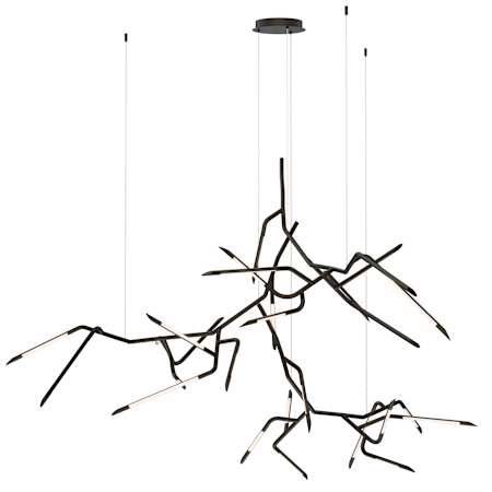 ET2 Scion 80" Wide LED Abstract Multi Light Pendant Black