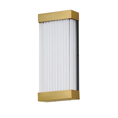 ET2 Acropolis 18" Tall LED Outdoor Wall Sconce with Crystal Shade Natural Aged Brass