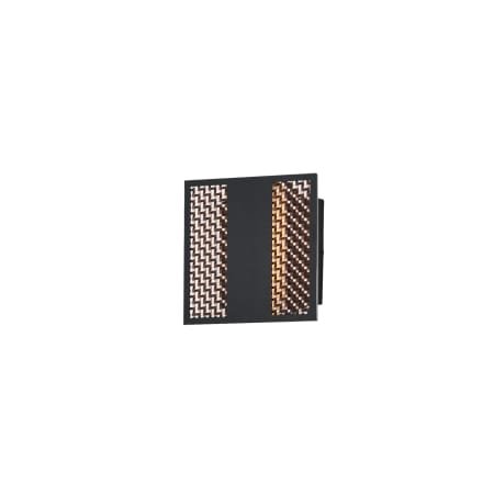 ET2 Interlace 7" Tall LED Outdoor Wall Sconce Black / Aged Copper