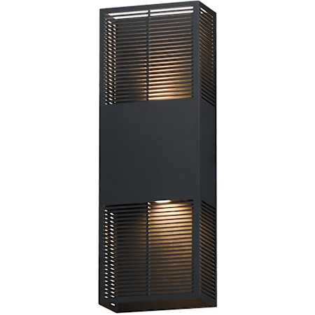 ET2 Grate 18" Tall Outdoor Wall Sconce Black