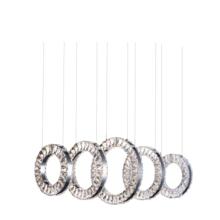 ET2 Charm 5 Light 37" Wide LED Multi Light Pendant Polished Chrome