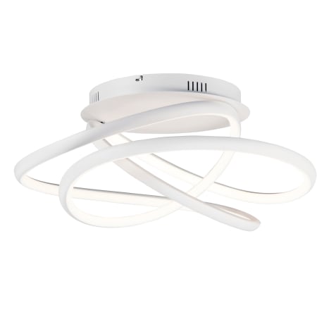 ET2 Twisted 24-1/2" Wide Integrated LED Semi-Flush Ceiling Fixture with Silicone Diffuser - 277 Matte White