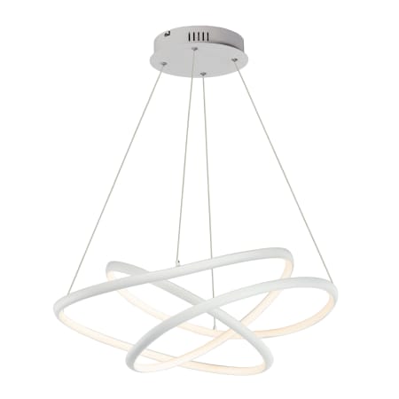 ET2 Twisted 31-1/2" Wide Integrated LED Chandelier with Silicone Diffuser Matte White