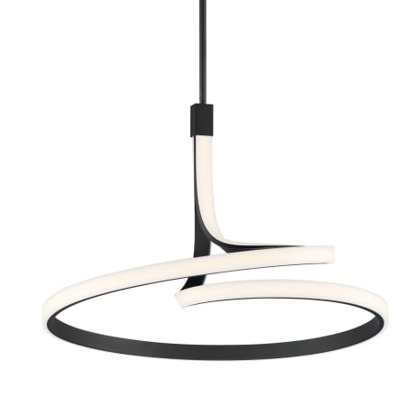 ET2 Serpentine 25" Wide LED Abstract Pendant Black