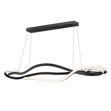 ET2 Serpentine 2 Light 60" Wide LED Suspension Linear Pendant Black