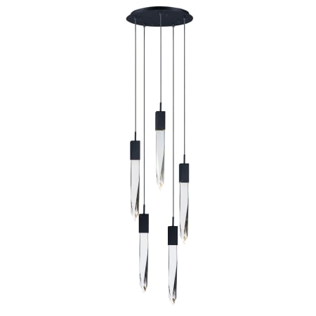 ET2 Quartz 5 Light 16" Wide LED Multi Light Pendant Black