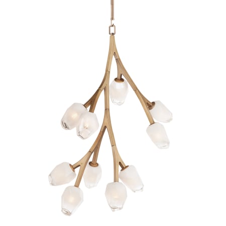 ET2 Blossom 10 Light 25" Wide LED Abstract Chandelier Natural Aged Brass
