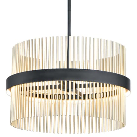 ET2 Chimes 24" Wide Pendant Black / Satin Brass