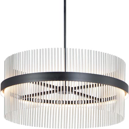 ET2 Chimes 34" Wide Pendant Black / Satin Nickel