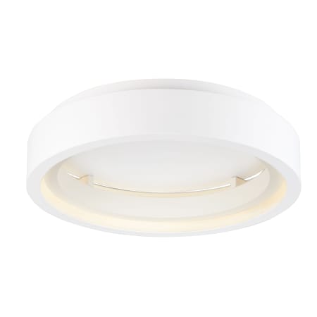 ET2 iCorona 23" Wide LED Flush Mount Drum Smart Ceiling Fixture - 277 Matte White