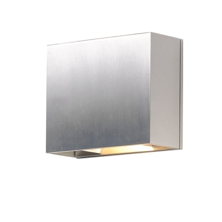 ET2 Alumilux Sconce 6" Tall Integrated LED Wall Sconce with Glass Square Shade - ADA Compliant Satin Aluminum