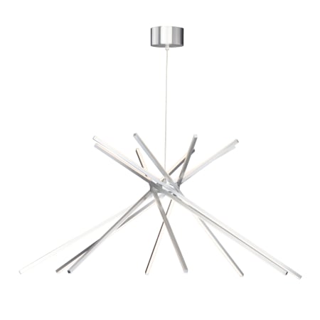 ET2 Alumilux Aster 45" Wide LED Abstract Sputnik Chandelier Satin Aluminum