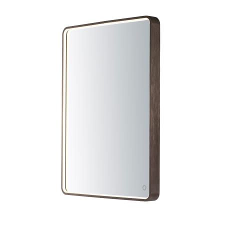 ET2 Mirror 23-3/4" W x 31-1/2" H Contemporary Rectangular Metal Framed Bathroom Wall Mirror with LED Lighting Anodized Bronze