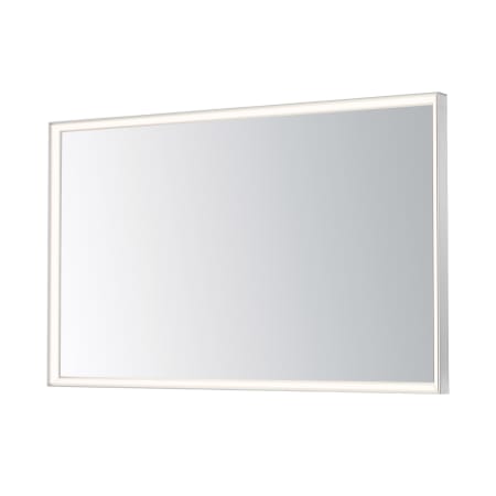 ET2 Bevel 48" W x 30" H Transitional Rectangular Framed Bathroom Wall Mirror with LED Lighting Satin Nickel