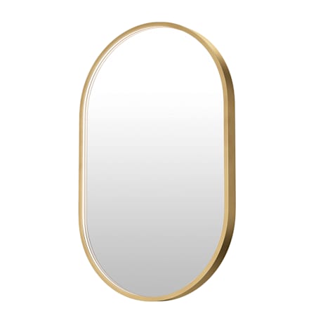 ET2 Elisse 20" W x 32" H Transitional Oval Framed Bathroom Wall Mirror with LED Lighting Gold
