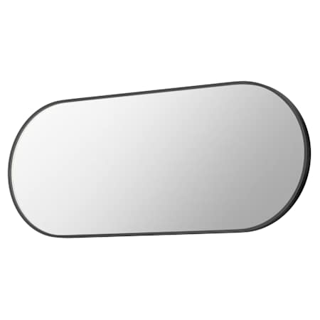 ET2 Elisse 68"W x 28"H Oval Flat Aluminum Framed Wall Mounted Bathroom Mirror with LED Lighting Black
