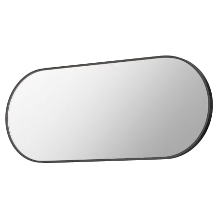 ET2 Elisse 68" W x 28" H Transitional Oval Framed Bathroom Wall Mirror with LED Lighting Black