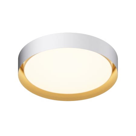 ET2 Echo 24" Wide LED Flush Mount Drum Ceiling Fixture White / Gold