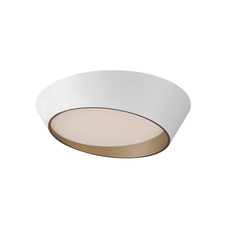 ET2 Slant 20" Wide LED Flush Mount Ceiling Fixture White / Gold