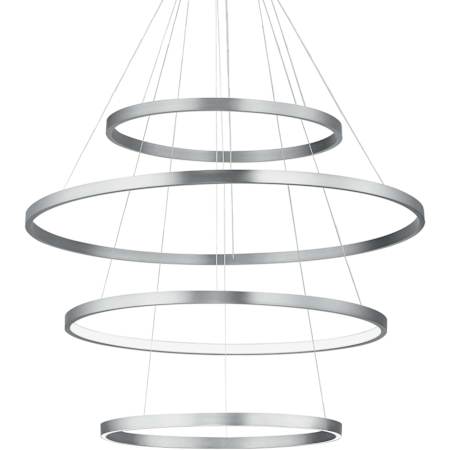 ET2 Groove 40" Wide Suspension Multi Light Pendant Brushed Aluminum