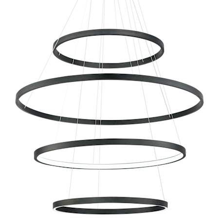 ET2 Groove 40" Wide Suspension Multi Light Pendant Black