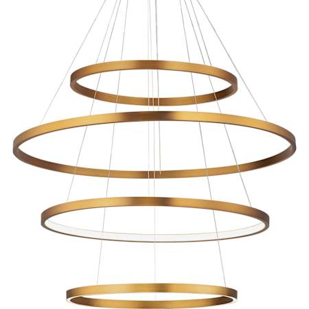 ET2 Groove 40" Wide Suspension Multi Light Pendant Gold