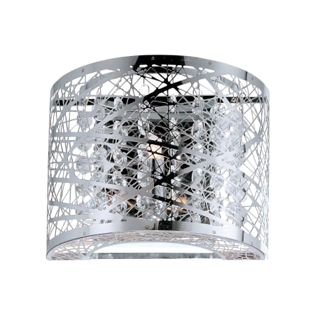 ET2 Inca 8" Crystal Wall Light with Halogen Bulbs Polished Chrome
