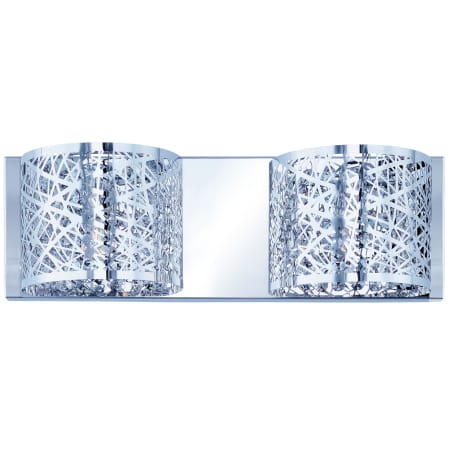 ET2 Inca 15" Crystal Bath Light with Halogen Bulbs Polished Chrome