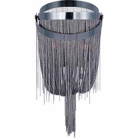 ET2 2 Light Wall Sconce from the Mystic Collection - Bulbs Included Black Chrome