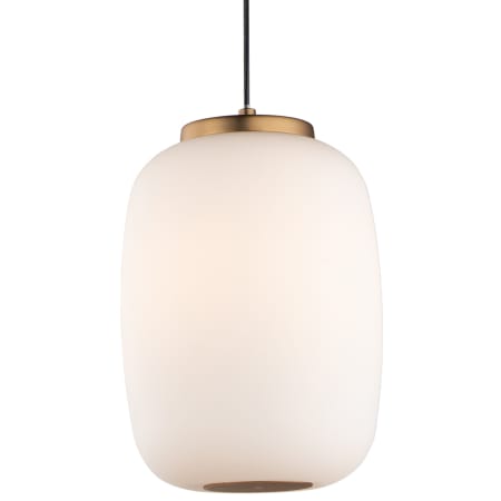 ET2 Soji 2 Light 7" Wide LED Mini Pendant with Tall Shade Black / Gold
