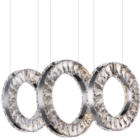 ET2 Charm 3 Light 21" Wide LED Multi Light Pendant Polished Chrome